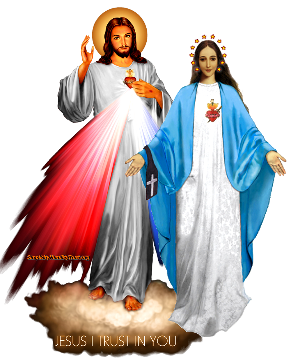 Jesus with Our Lady of Mount Carmel - Click for Garabandal Info