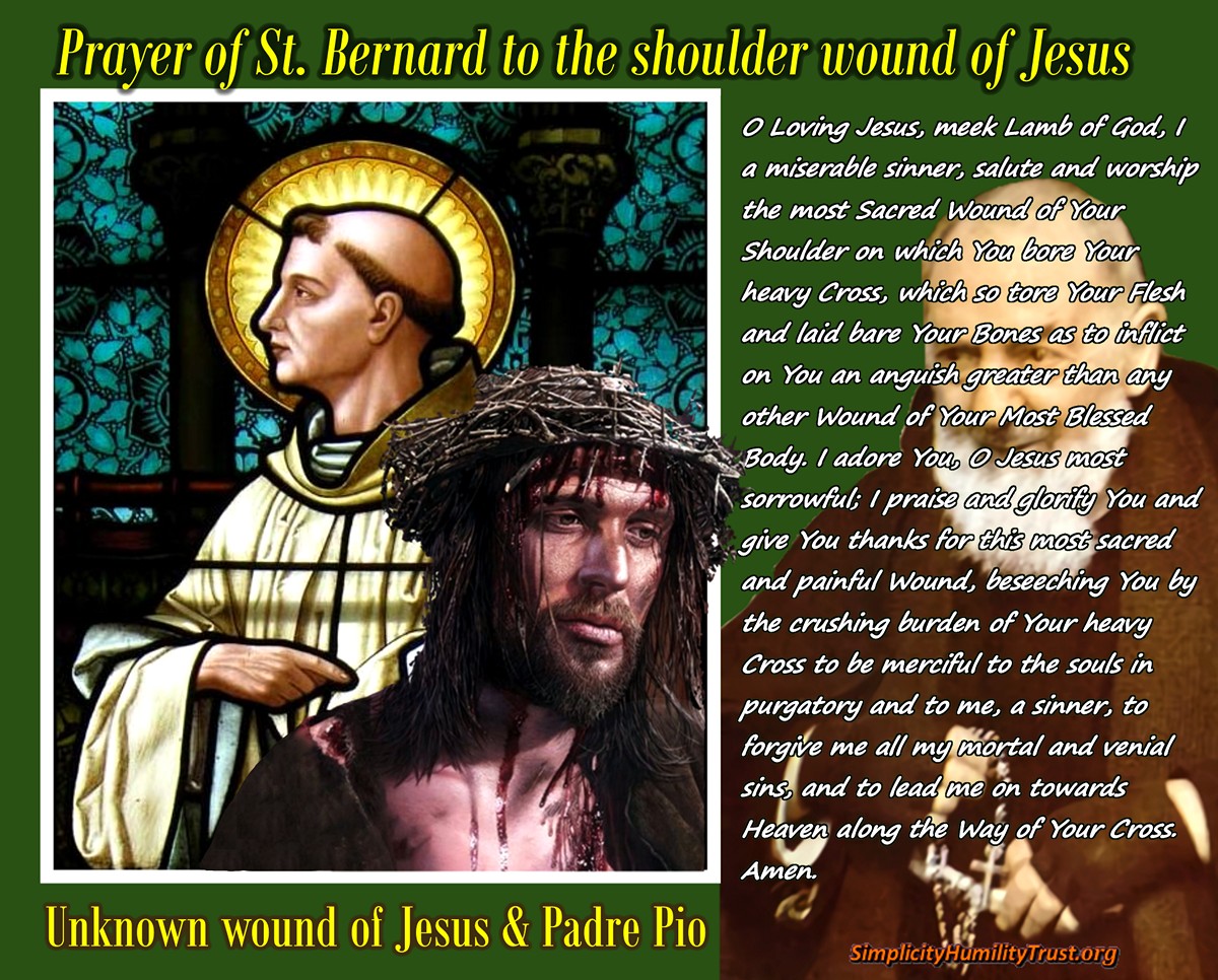 Saint Benard Prayer of the Shoulder Wound of Jesus